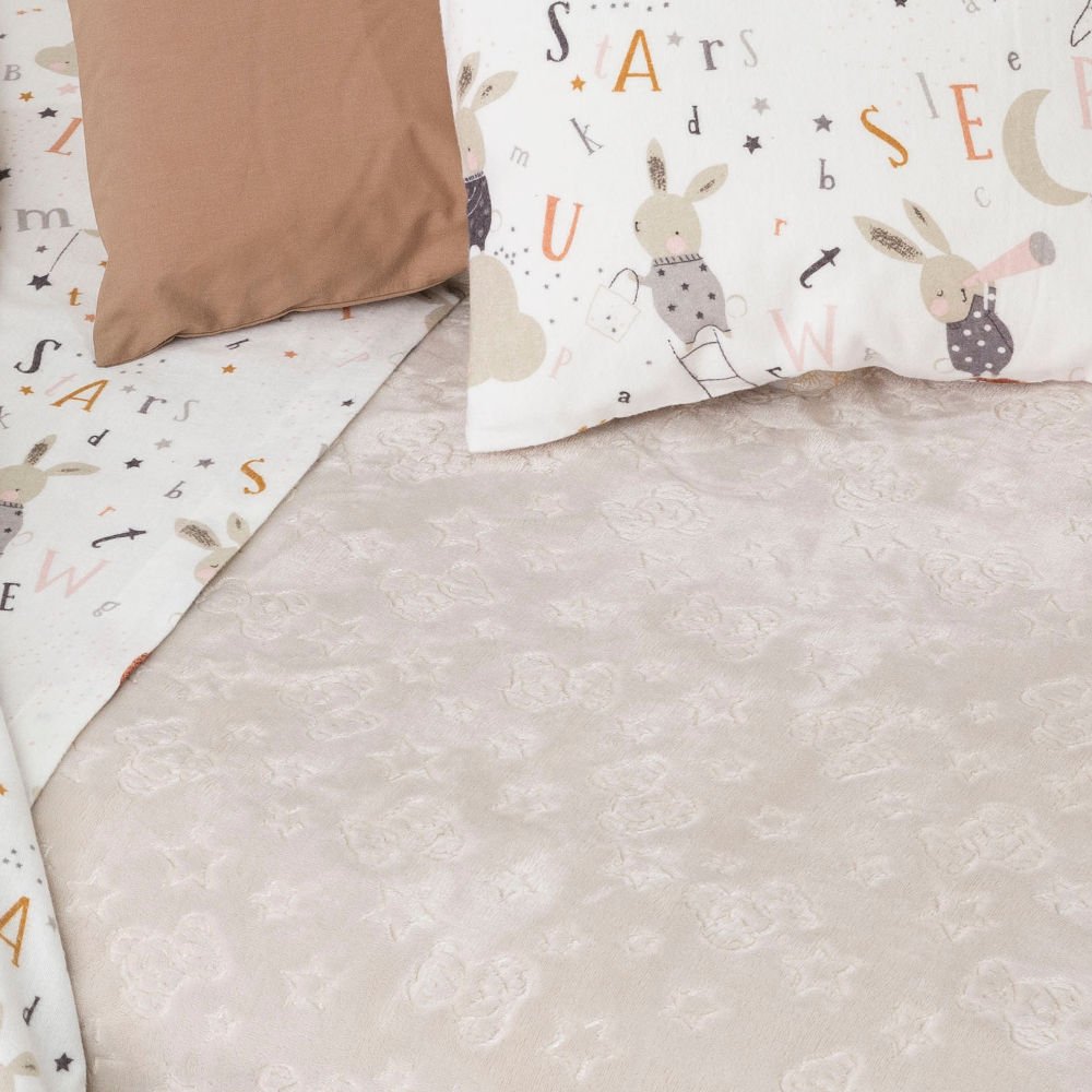 Κουβέρτα Κούνιας Teddy Bear - 110 x 140 cm - Γαλάζιο - Borea Home Textiles