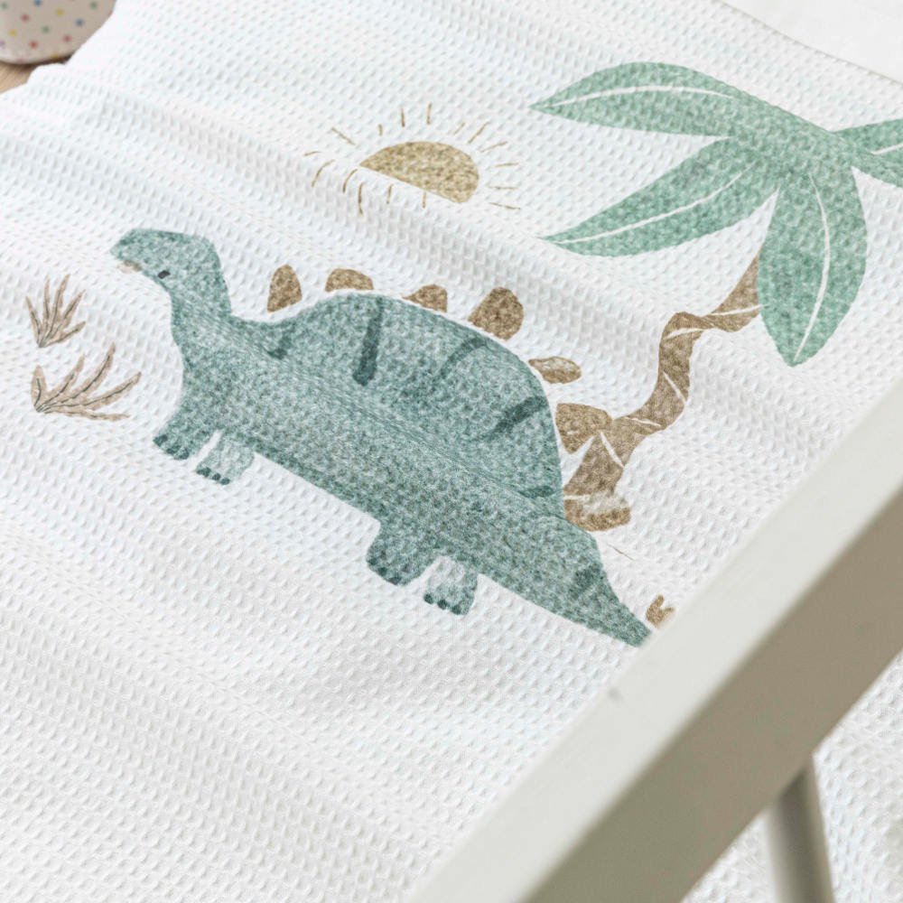 Alternative view of Κουβέρτα Πικέ Κούνιας Stompy - 110 x 140 cm - Λευκό-Βεραμάν - Borea Home Textiles