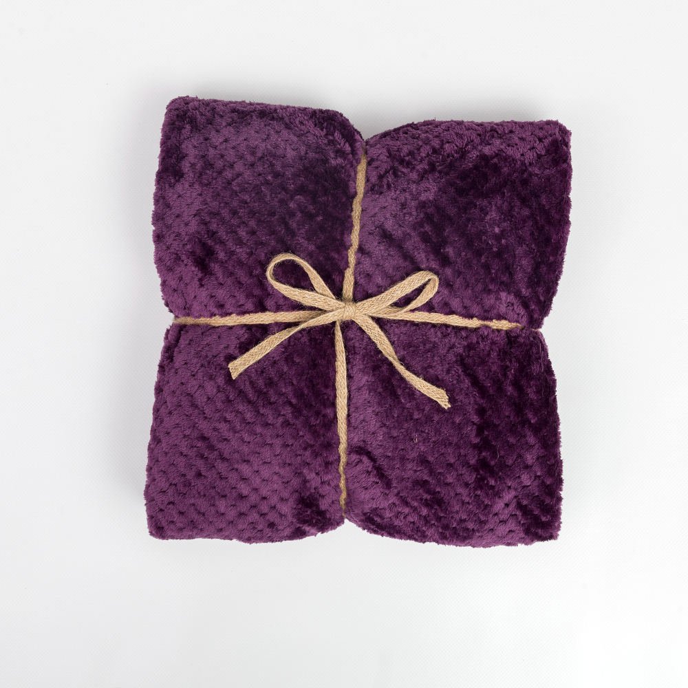 Κουβέρτα Prisma Μονή - 160 x 220 cm - Μελιτζανί - Borea Home Textiles - Image 5