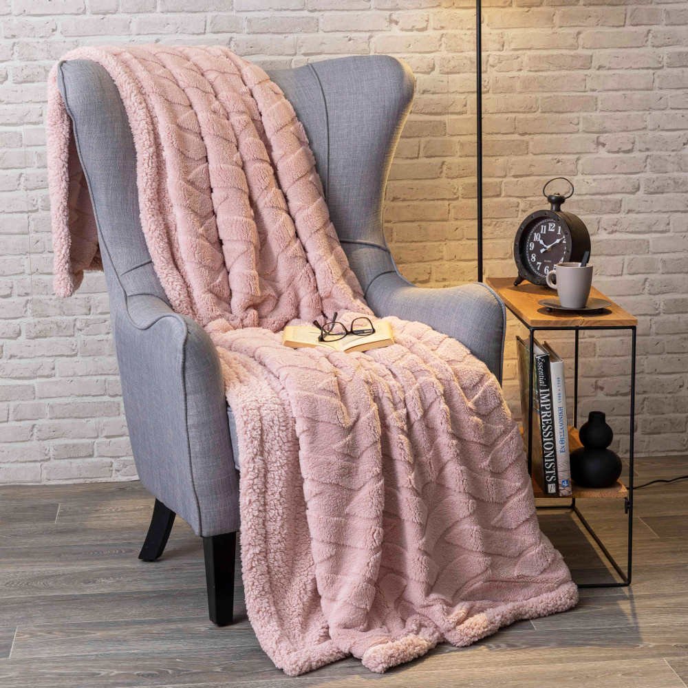 Alternative view of Κουβέρτα Sherpa Callista Υπέρδιπλη - 220 x 240 cm - Λαδί - Borea Home Textiles