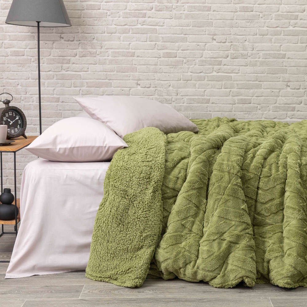 Κουβερτοπάπλωμα Callista Υπέρδιπλο - 220 x 240 cm - Λαδί - Borea Home Textiles