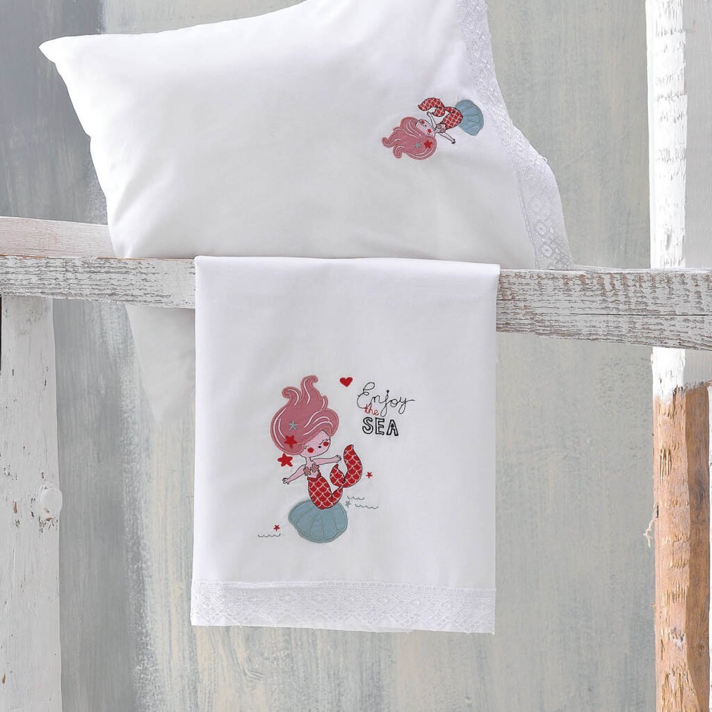 LITTLE MERMAID - ΣΕΤ ΣΕΝΤΟΝΙΑ ΒΡΕΦΙΚΑ 3 ΤΕΜ. KENTHMA - ΡΟΖ - 100X160 - Rythmos