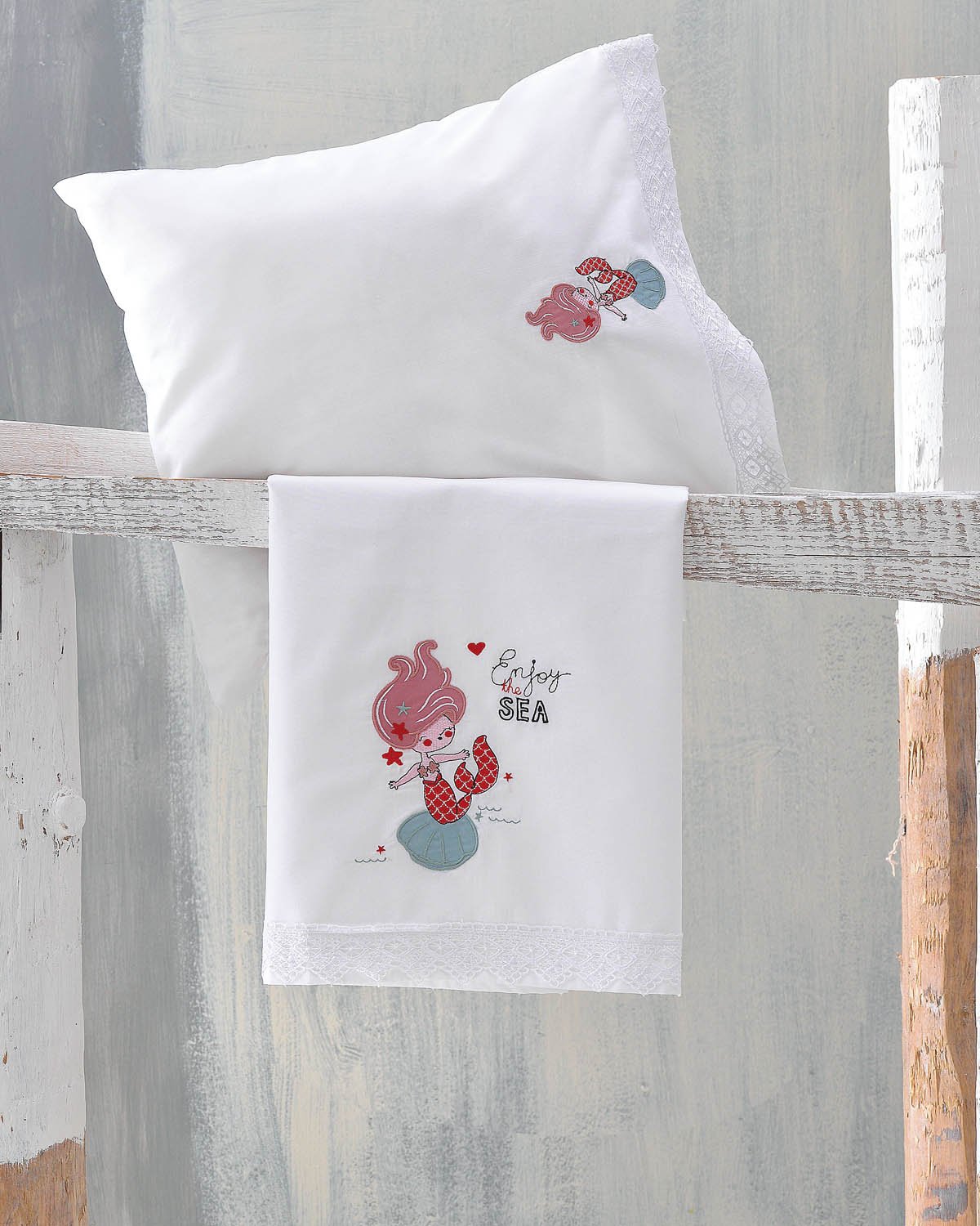 LITTLE MERMAID - ΣΕΤ ΣΕΝΤΟΝΙΑ ΒΡΕΦΙΚΑ 3 ΤΕΜ. KENTHMA - ΡΟΖ - 100X160 - Rythmos