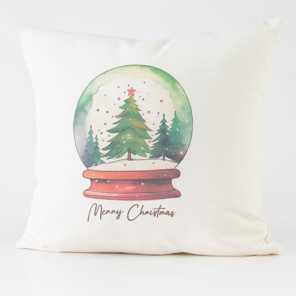 Μαξιλάρι Διακοσμητικό Χριστουγεννιάτικο Printed Σχέδιο 124 - 45 x 45 cm - Εκρού - Borea Home Textiles