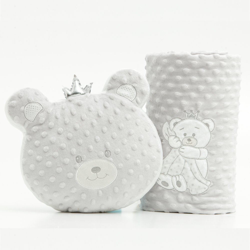 Μαξιλάρι Διακοσμητικό Angel Bear - 30 x 25 cm - Γκρι - Borea Home Textiles - Image 9