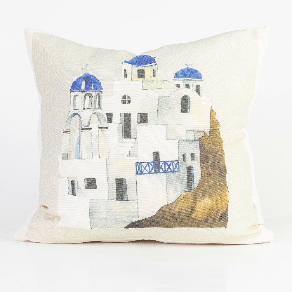 Μαξιλάρι Διακοσμητικό Printed Σχέδιο 52 - 45 x 45 cm - Εκρού - Borea Home Textiles