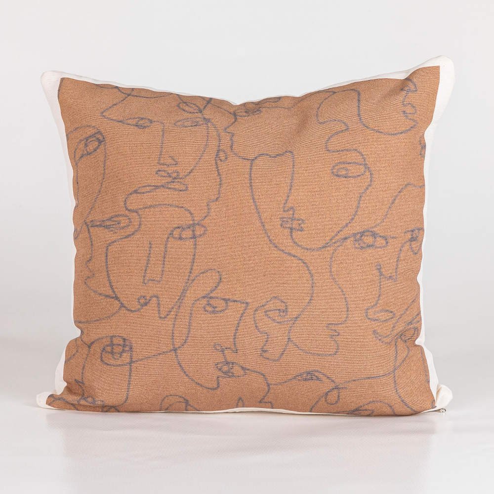Μαξιλάρι Διακοσμητικό Printed Σχέδιο 66 - 45 x 45 cm - Εκρού - Borea Home Textiles