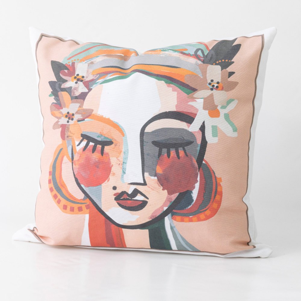 Μαξιλάρι Διακοσμητικό Printed Σχέδιο 73 - 45 x 45 cm - Εκρού - Borea Home Textiles