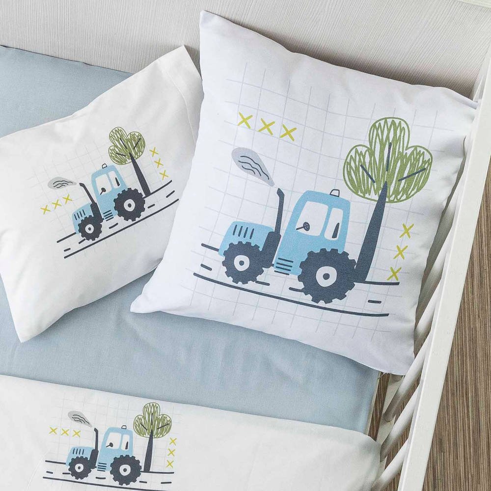 Alternative view of Μαξιλάρι Διακοσμητικό Printed Trucky - 45 x 45 cm - Λευκό - Borea Home Textiles