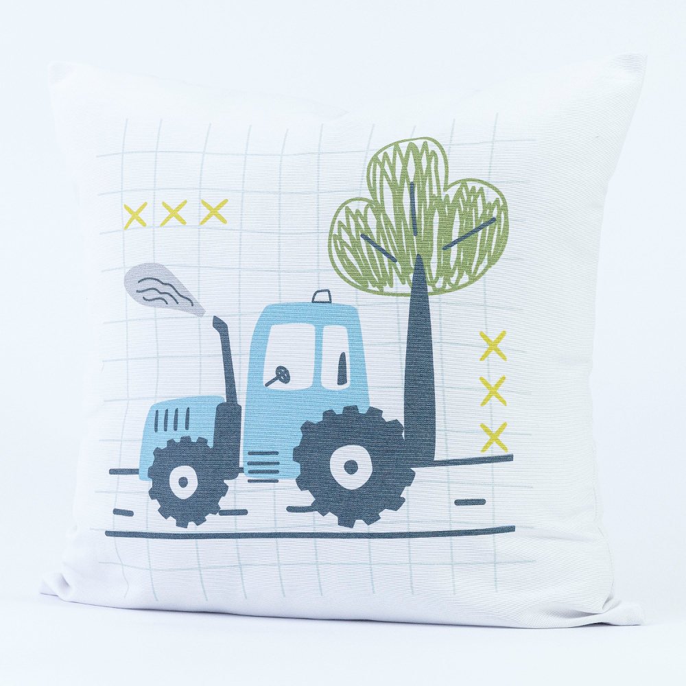 Μαξιλάρι Διακοσμητικό Printed Trucky - 45 x 45 cm - Λευκό - Borea Home Textiles