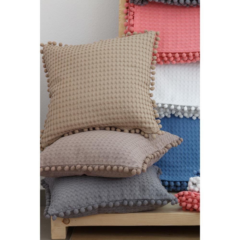 Alternative view of Μαξιλάρι Διακοσμητικό Waffle Cubic - 45 x 45 cm - Γκρι - Borea Home Textiles