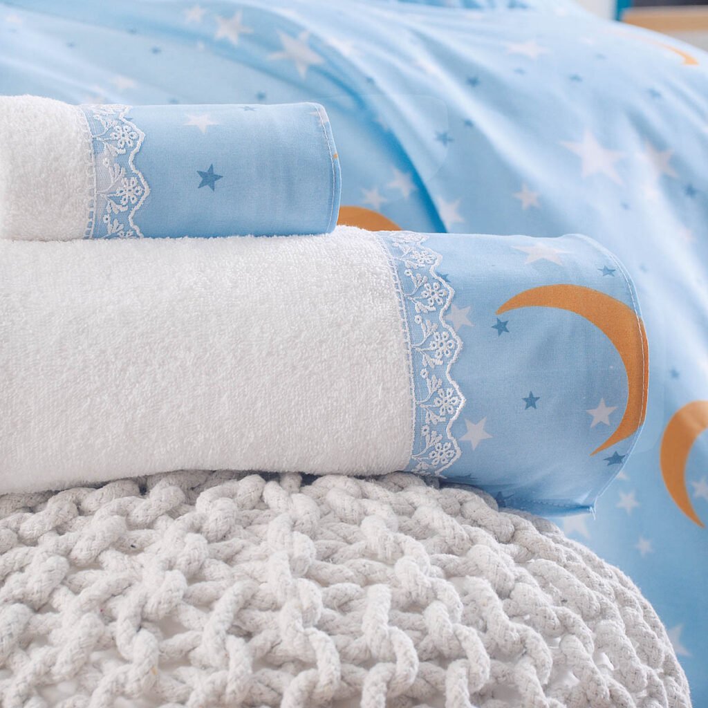 MOONLIGHT ΜΠΛΕ - ΣΕΤ ΠΕΤΣΕΤΕΣ 2 ΤΕΜ. - ΜΠΛΕ - ΣΕΤ 2 ΤΕΜΑΧΙΑ (30X50 70X140) - Rythmos