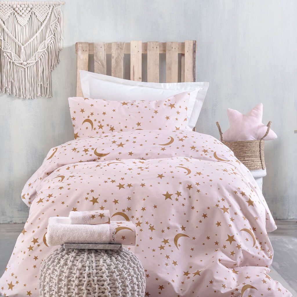 MOONLIGHT ΡΟΖ - ΣΕΤ ΠΑΠΛΩΜΑΤΟΘΗΚΗ ΠΑΙΔΙΚΗ 2 ΤΕΜ. - ΡΟΖ - ΗΜΙΔΙΠΛΟ (160X250) - Rythmos