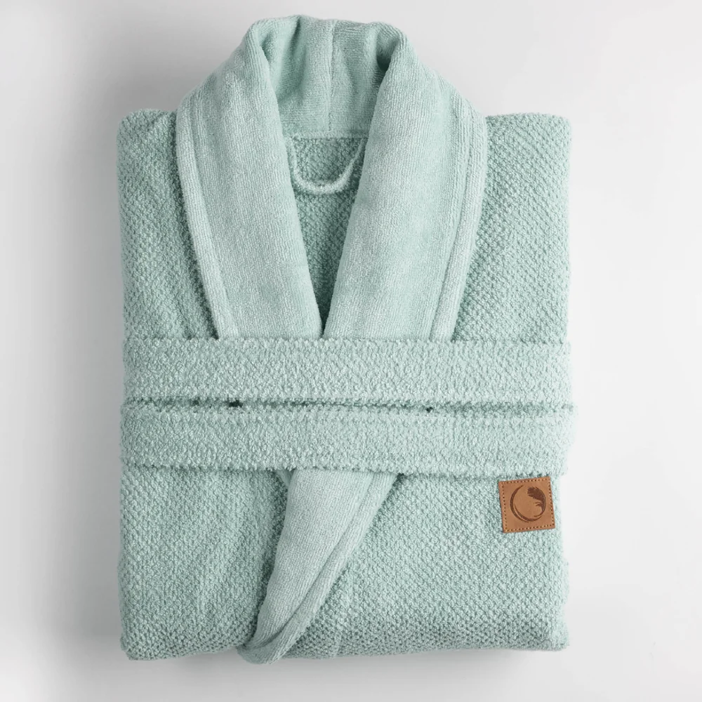 Alternative view of Μπουρνούζι Ενηλίκων Με Γιακά Lava Μέντα - L - Μέντα - Borea Home Textiles