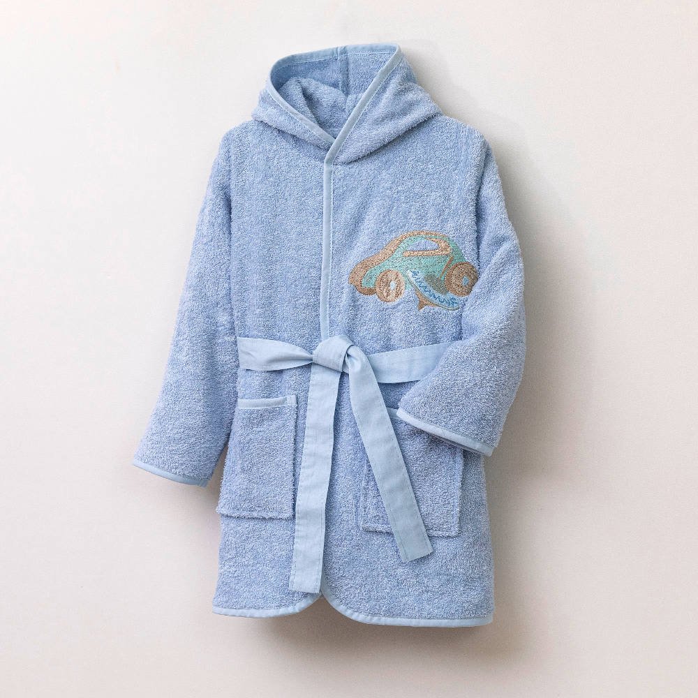 Μπουρνούζι Βρεφικό Toys - (1-2) - Σιέλ - Borea Home Textiles