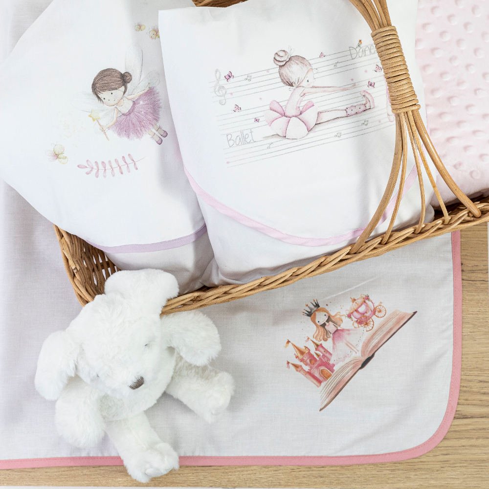 Πάνα Αγκαλιάς Για Κορίτσι - 80 x 80 cm - Λευκό - Borea Home Textiles