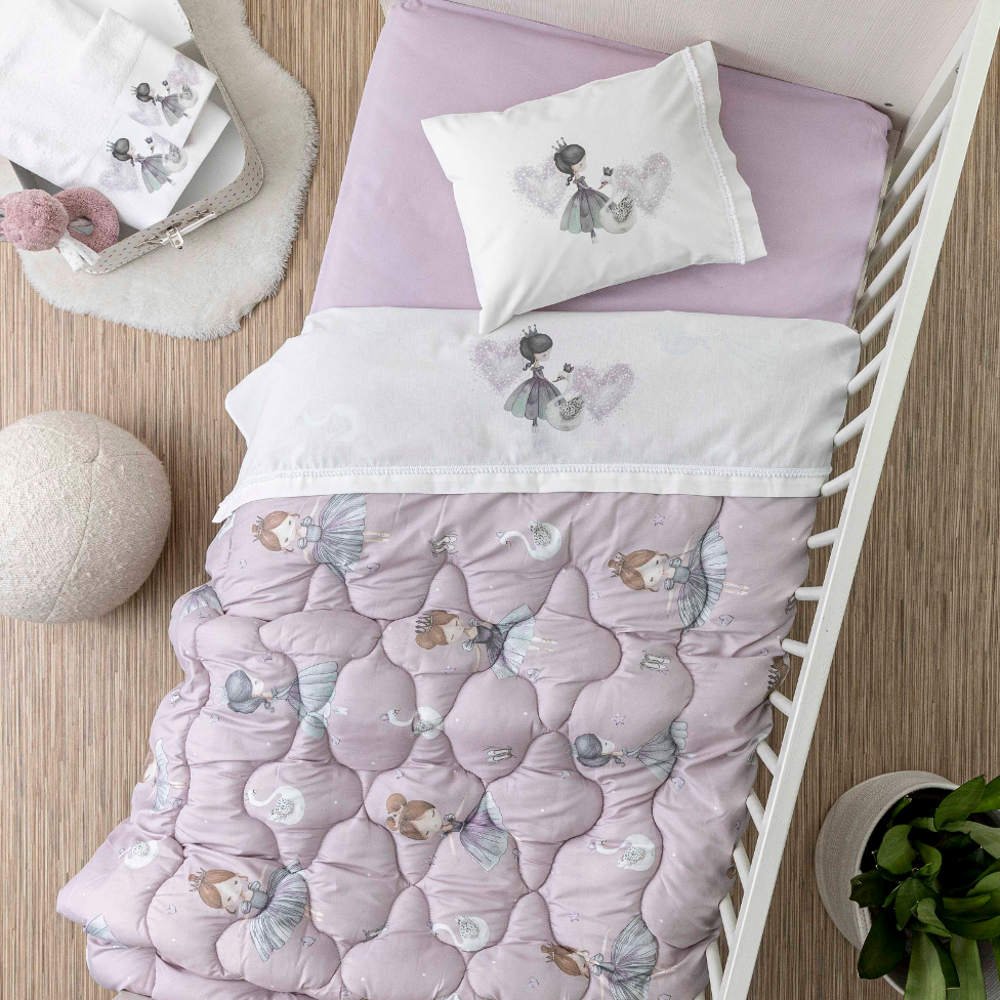 Πάπλωμα Κούνιας Odette - 110 x 140 cm - Λιλά - Borea Home Textiles