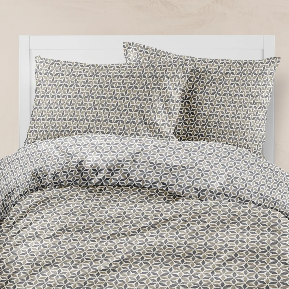 Alternative view of Παπλωματοθήκη Εμπριμέ Honey Μονή - 160 x 240 cm - Γκρι - Borea Home Textiles