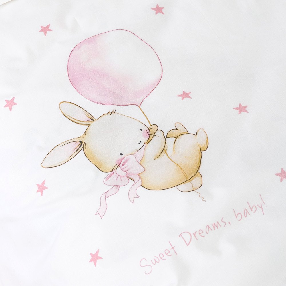 Alternative view of Παπλωματοθήκη Κούνιας Sweet Dreams Baby Λευκό-Ροζ - 110 x 140 cm - Λευκό-Ροζ - Borea Home Textiles