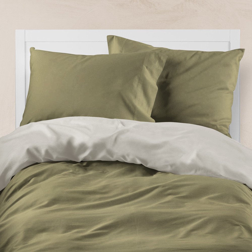 Alternative view of Παπλωματοθήκη Μονόχρωμη Solid Μονή - 160 x 240 cm - Πετρόλ-Ποντικί - Borea Home Textiles