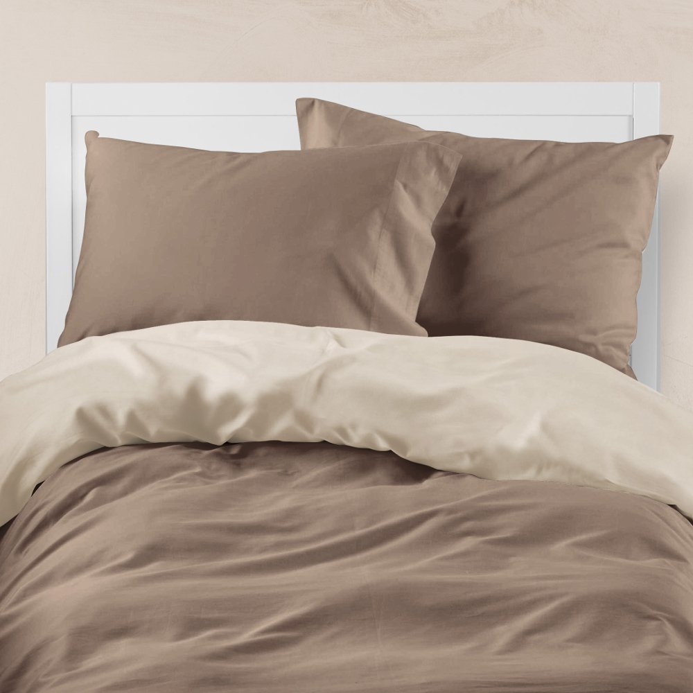 Παπλωματοθήκη Μονόχρωμη Solid Υπέρδιπλη - 220 x 240 cm - Μπορντώ-Ποντικί - Borea Home Textiles - Image 6