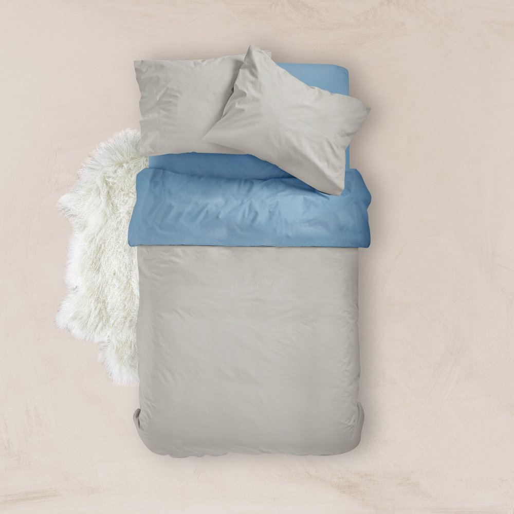 Παπλωματοθήκη Μονόχρωμη Solid Υπέρδιπλη - 220 x 240 cm - Μπορντώ-Ποντικί - Borea Home Textiles - Image 9