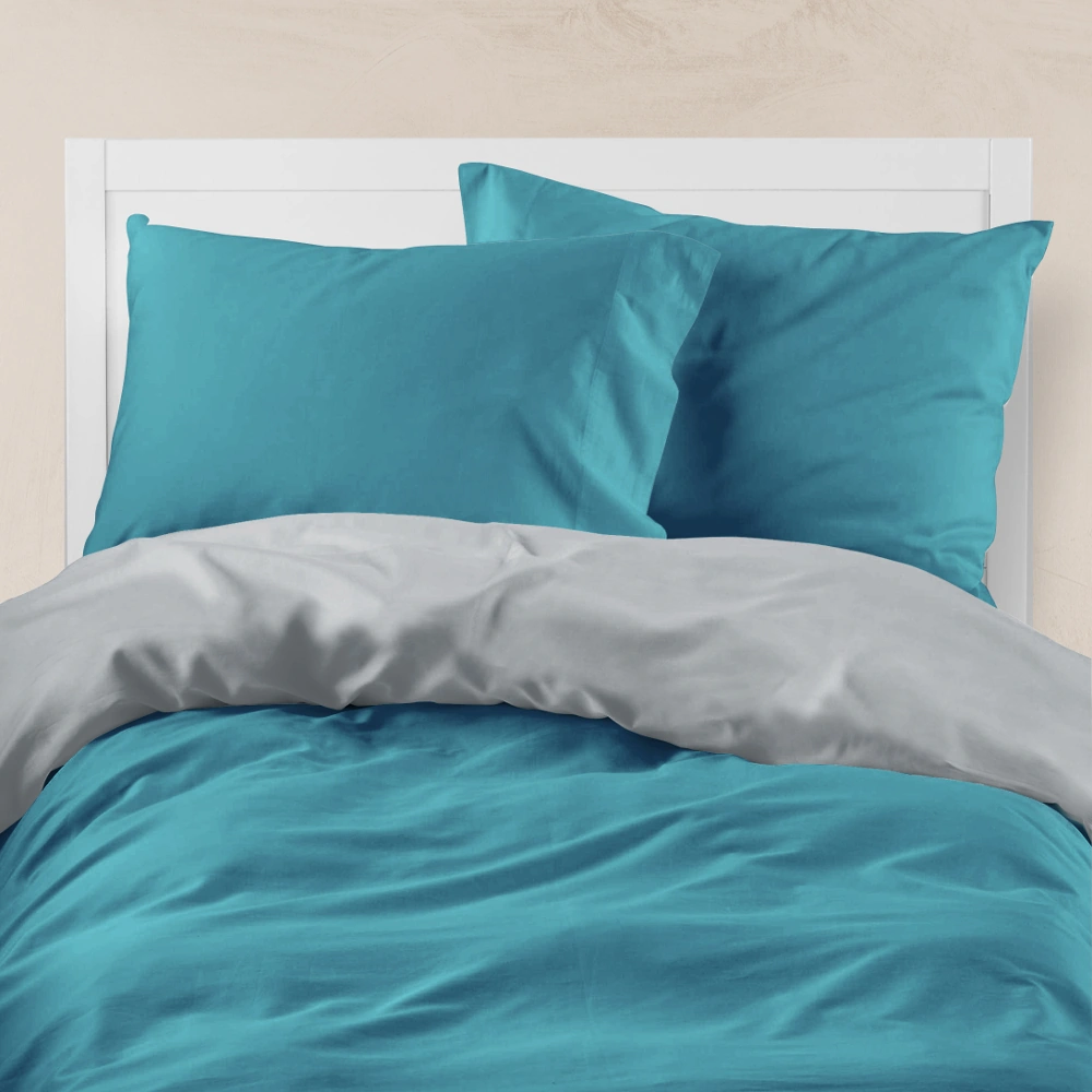 Παπλωματοθήκη Μονόχρωμη Solid Υπέρδιπλη - 220 x 240 cm - Μπορντώ-Ποντικί - Borea Home Textiles - Image 24