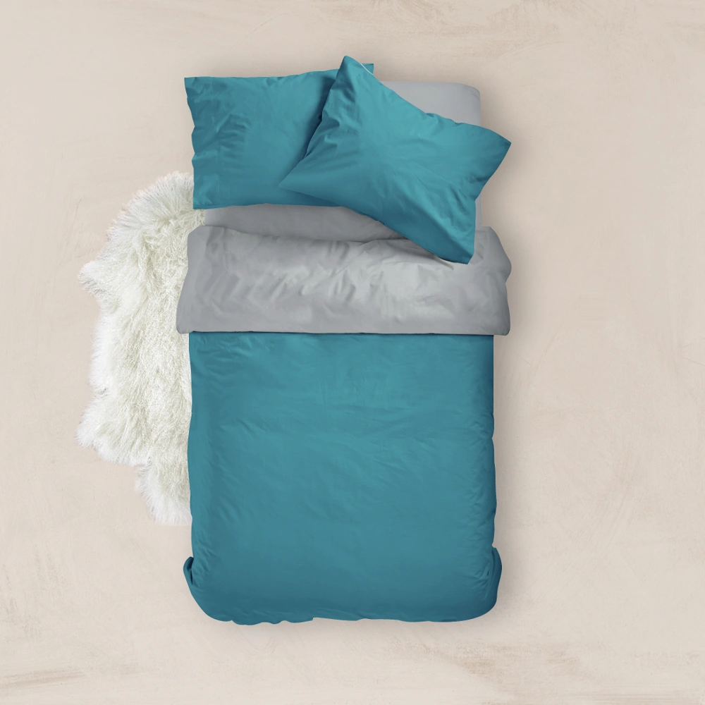 Παπλωματοθήκη Μονόχρωμη Solid Υπέρδιπλη - 220 x 240 cm - Μπορντώ-Ποντικί - Borea Home Textiles - Image 23