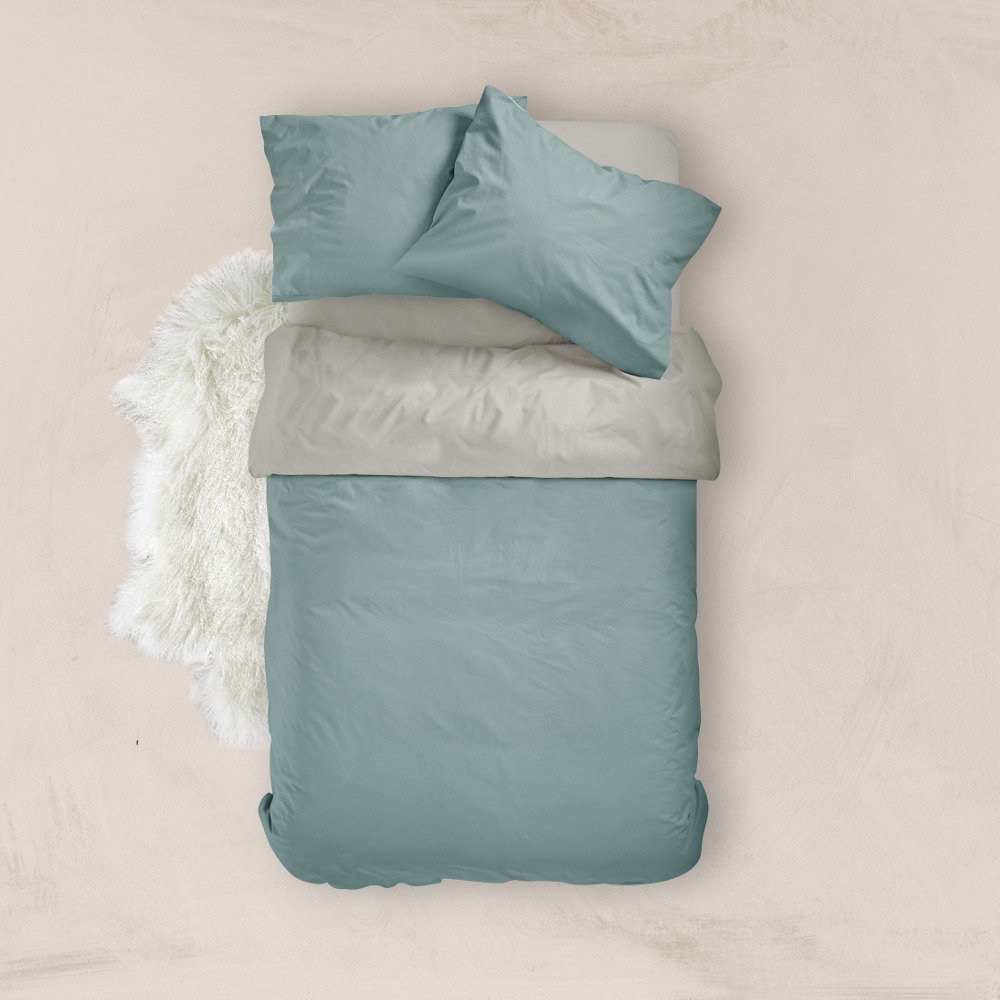 Παπλωματοθήκη Μονόχρωμη Solid Υπέρδιπλη - 220 x 240 cm - Μπορντώ-Ποντικί - Borea Home Textiles - Image 19