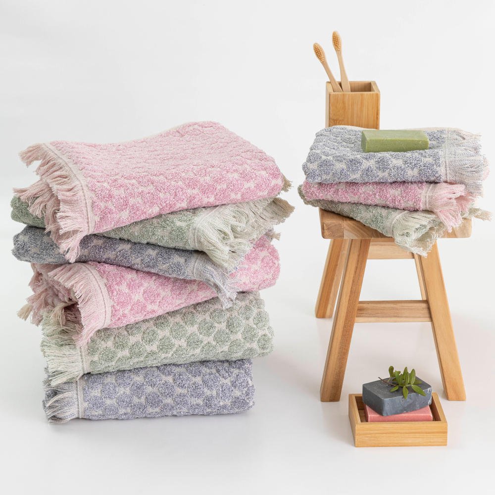 Alternative view of Πετσέτα Προσώπου Hive - 50 x 90 cm - Ροζέ - Borea Home Textiles