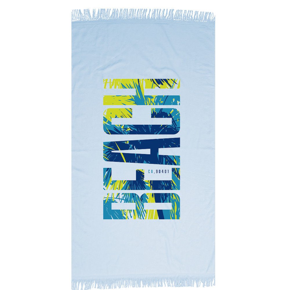 Πετσέτα Παρεό Beach Σιέλ - 90 x 160 cm - Σιέλ - Borea Home Textiles