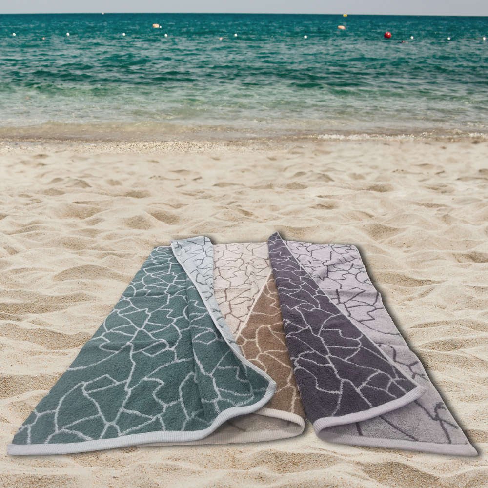Πετσέτα Θαλάσσης Stone 450gsm - 86 x 160 cm - Μπεζ - Borea Home Textiles