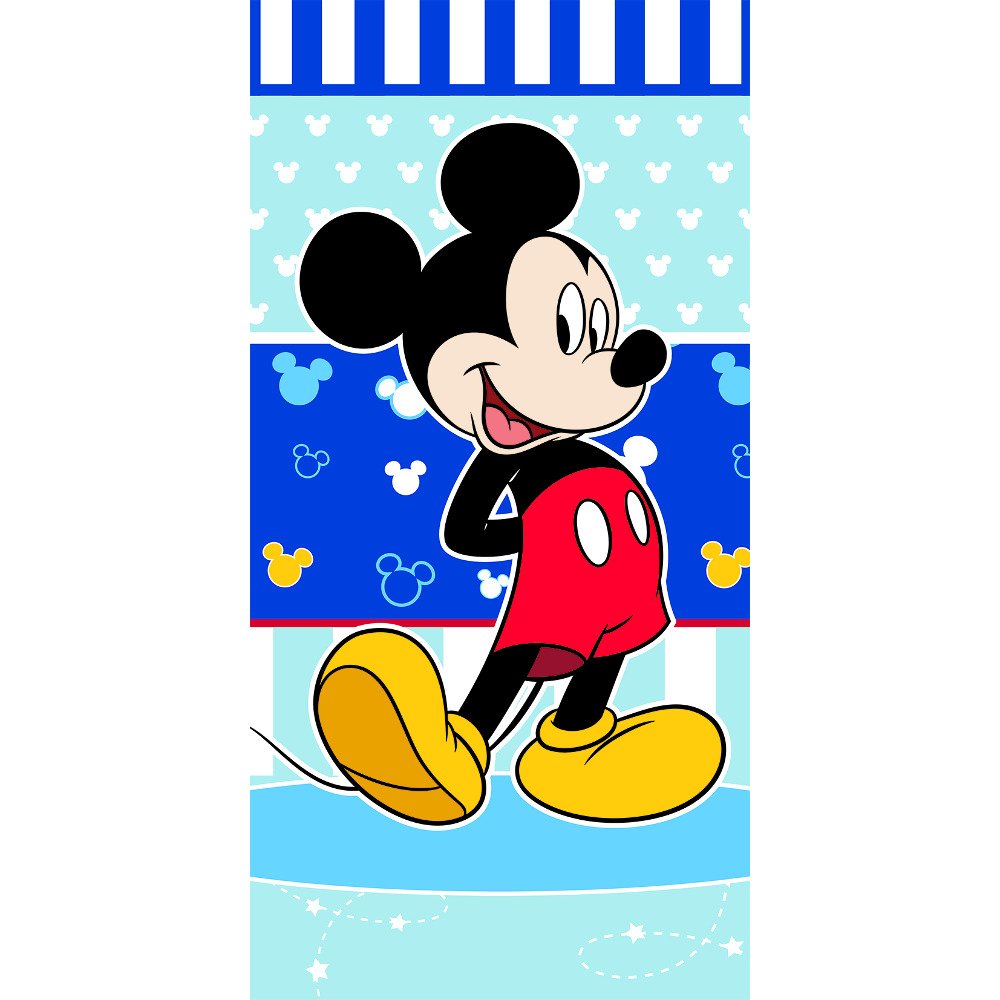 Πετσέτα Θαλάσσης Βαμβακερή Βελούδινη Mickey 320gsm - 70 x 140 cm - Μπλε - Borea Home Textiles