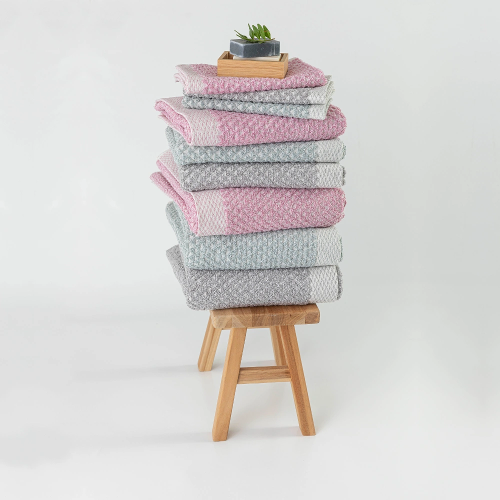 Alternative view of Πετσέτα Χειρός Triangle - 30 x 50 cm - Άκουα - Borea Home Textiles