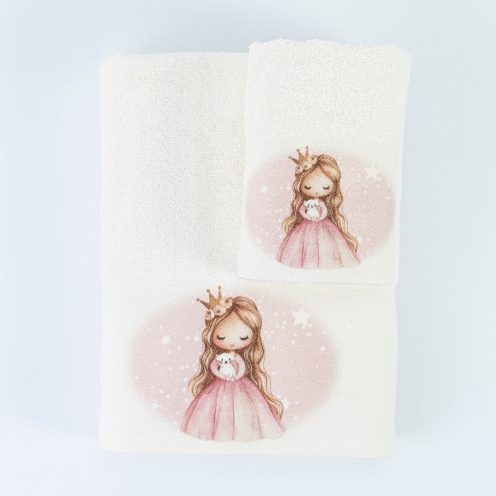 Πετσέτες Σετ 2ΤΜΧ Little Queen Εκρού - 70 x 120 / 30 x 50 cm - Εκρού - Borea Home Textiles - Image 3