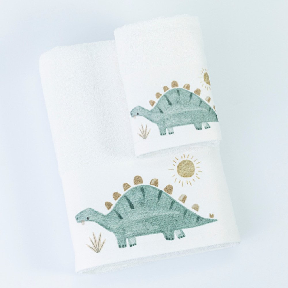 Πετσέτες Σετ 2ΤΜΧ Stompy Λευκό - 70 x 120 / 30 x 50 cm - Λευκό - Borea Home Textiles