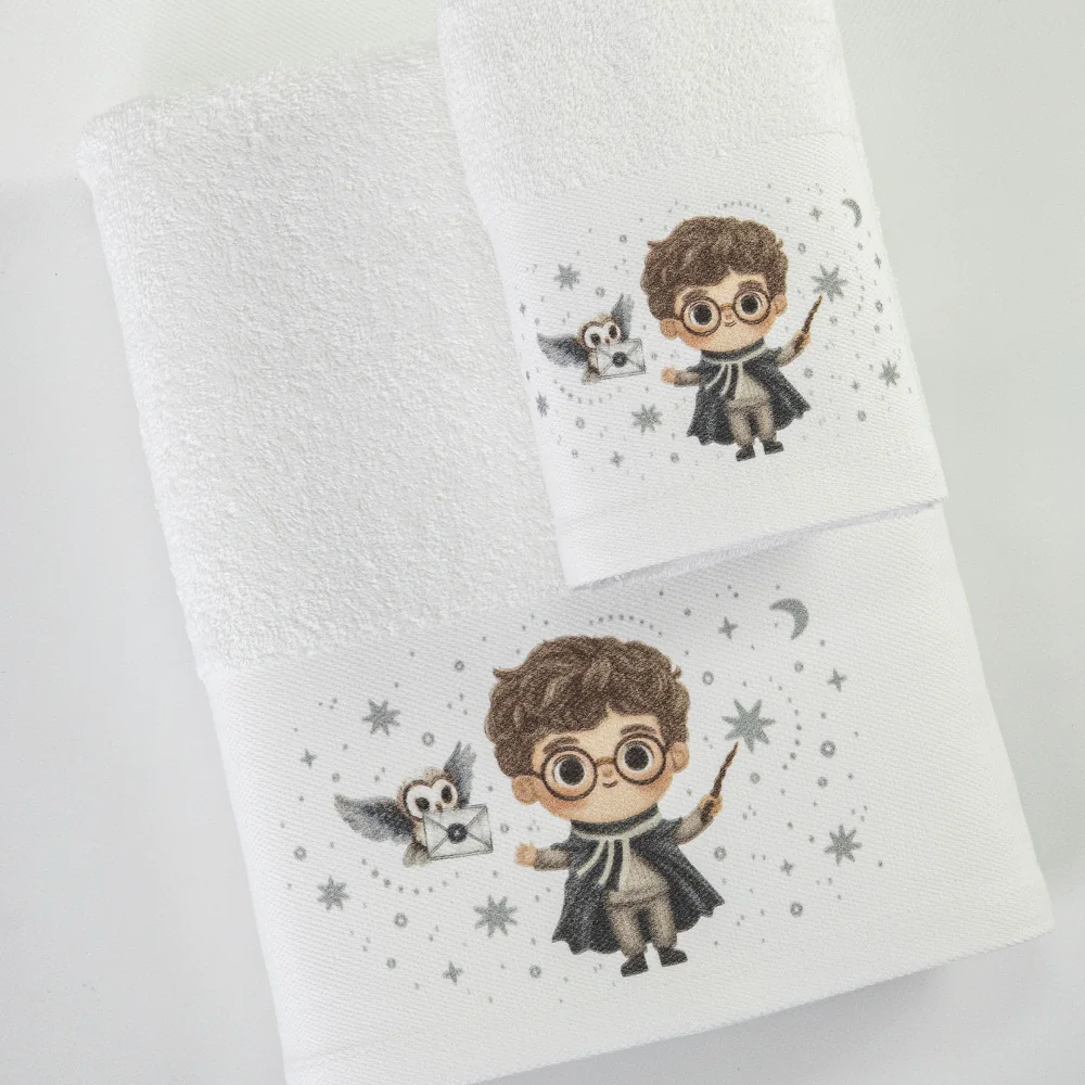 Πετσέτες Σετ 2ΤΜΧ Wizard Λευκό - 70 x 120 / 30 x 50 cm - Λευκό - Borea Home Textiles