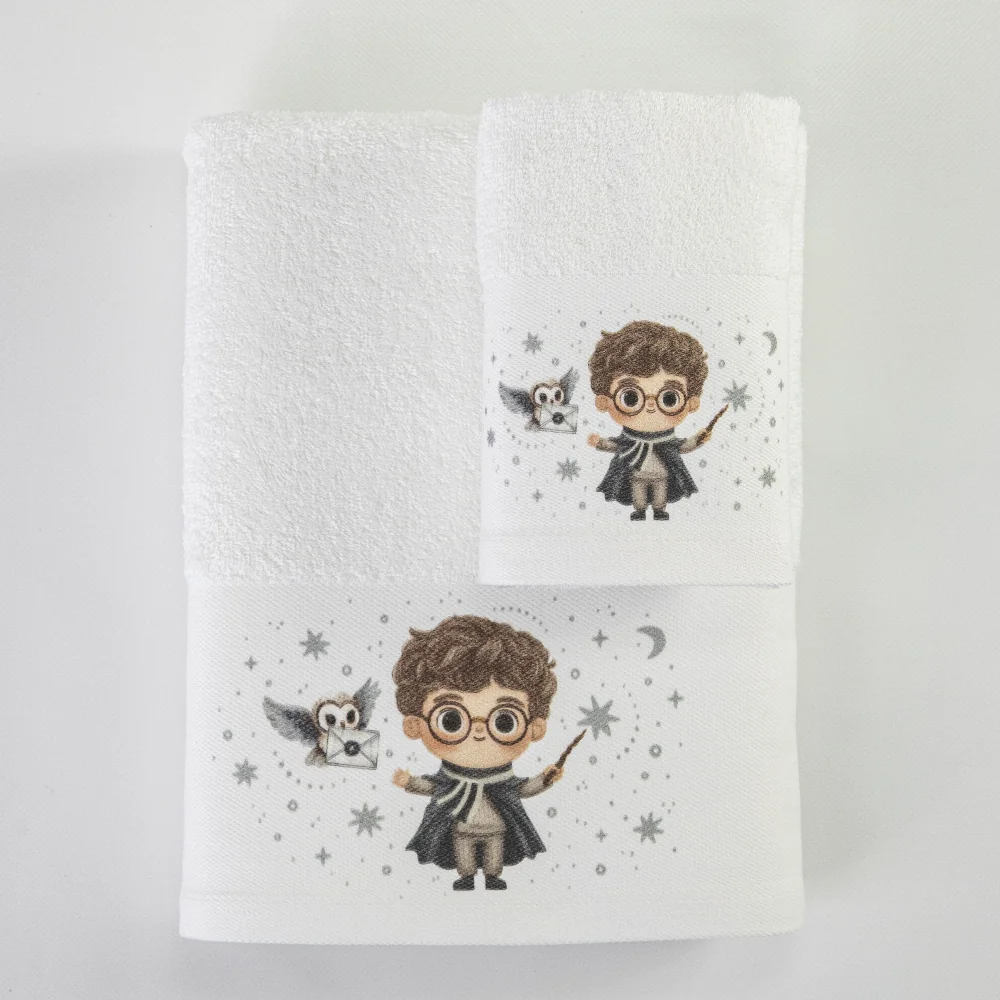 Πετσέτες Σετ 2ΤΜΧ Wizard Λευκό - 70 x 120 / 30 x 50 cm - Λευκό - Borea Home Textiles - Image 3
