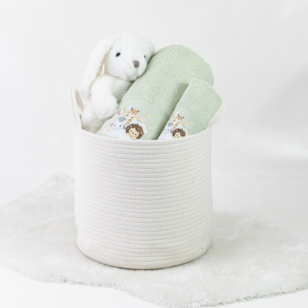 Alternative view of Πετσέτες Σετ 2ΤΜΧ Zoo - 70 x 120 / 30 x 50 cm - Φυστικί - Borea Home Textiles