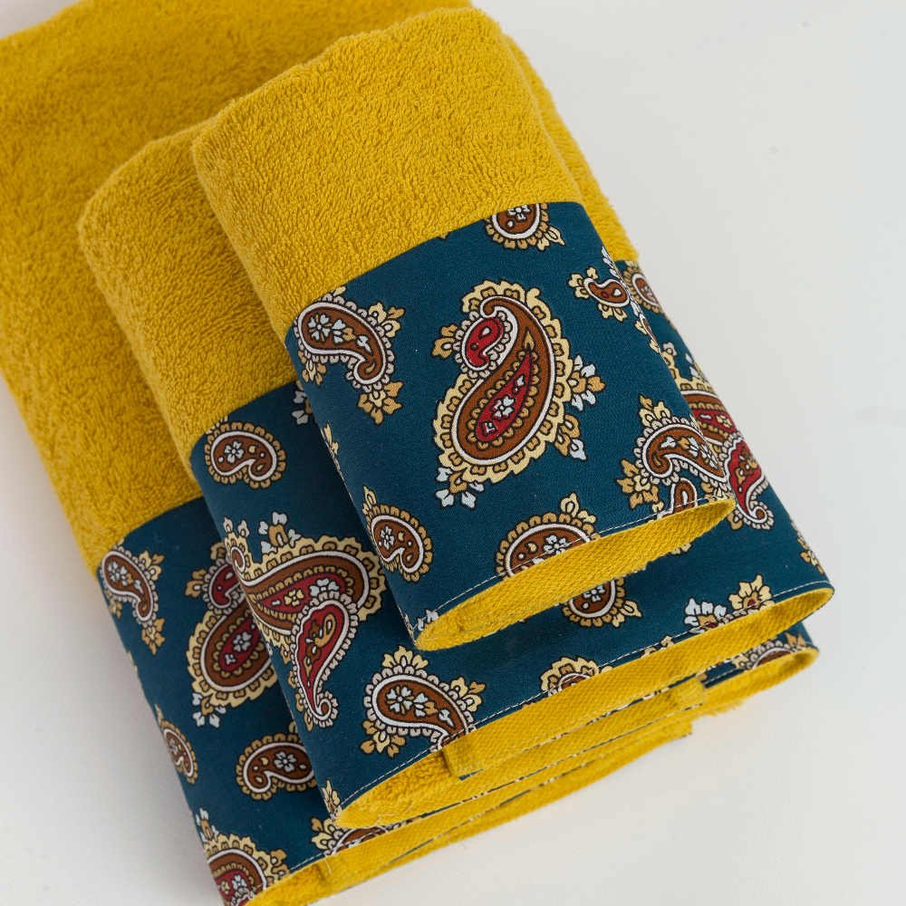 Πετσέτες Σετ 3ΤΜΧ Azzura - 70 x 140 / 50 x 90 / 30 x 50 cm - Πετρόλ - Borea Home Textiles - Image 4