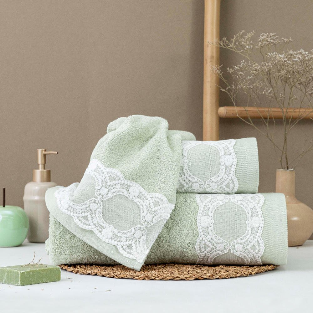 Πετσέτες Σετ 3ΤΜΧ Δάφνη - 70 x 140 / 50 x 90 / 30 x 50 cm - Εκρού - Borea Home Textiles