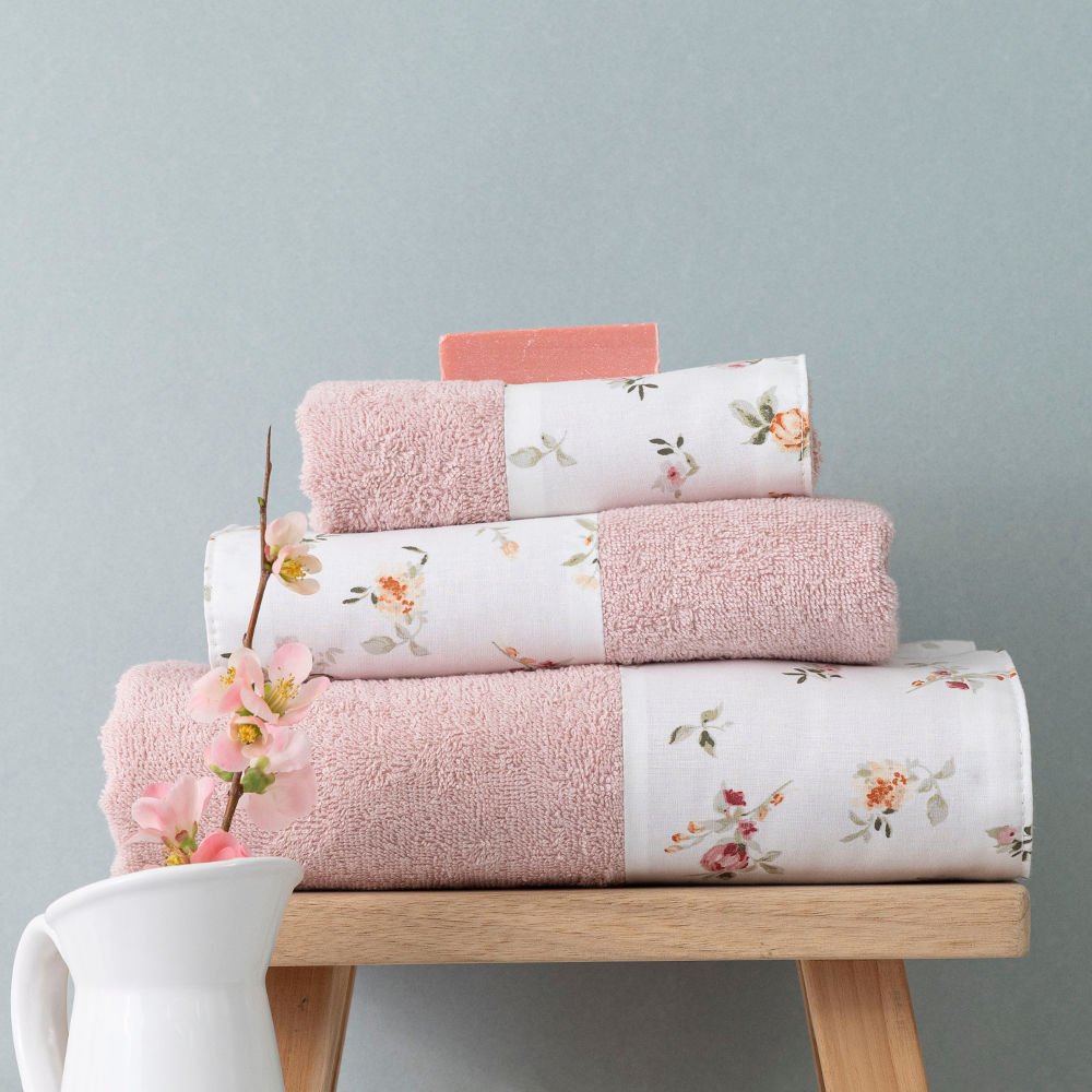 Alternative view of Πετσέτες Σετ 3ΤΜΧ Elodie - 70 x 140 / 50 x 90 / 30 x 50 cm - Λιλά - Borea Home Textiles