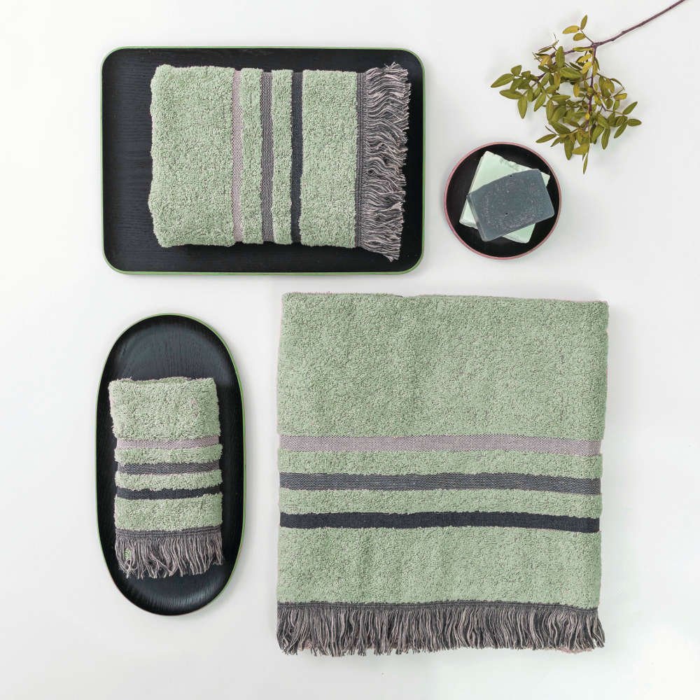 Πετσέτες Σετ 3ΤΜΧ Jill - 70 x 140 / 50 x 90 / 30 x 50 cm - Λιλά - Borea Home Textiles - Image 5