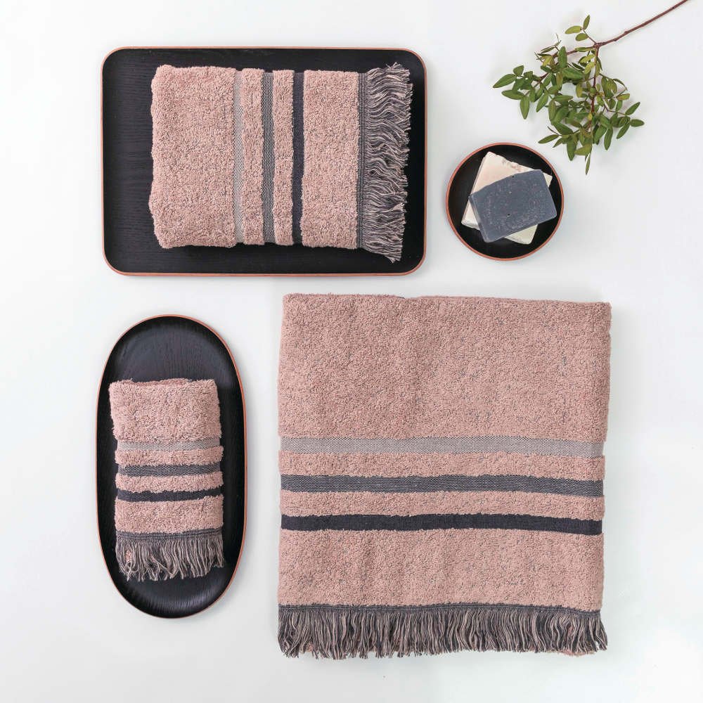 Πετσέτες Σετ 3ΤΜΧ Jill - 70 x 140 / 50 x 90 / 30 x 50 cm - Λιλά - Borea Home Textiles - Image 7