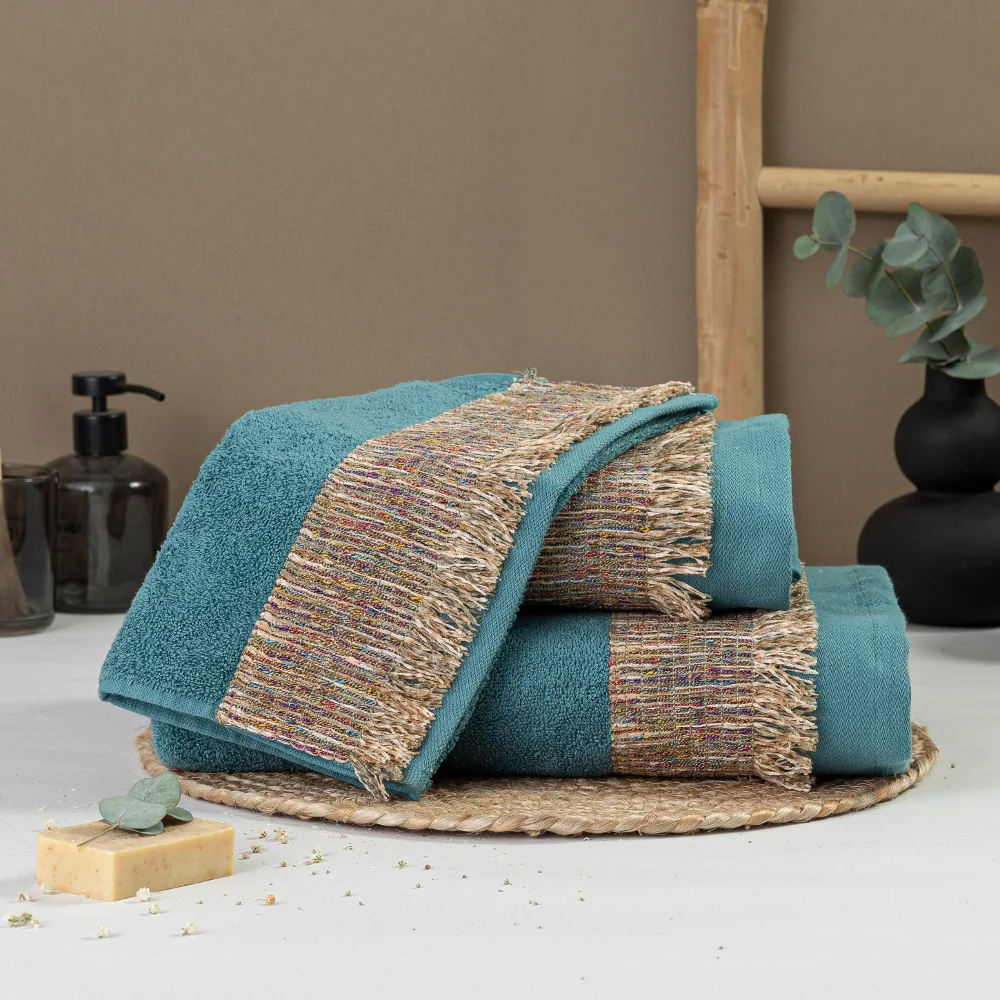 Alternative view of Πετσέτες Σετ 3ΤΜΧ Siesta - 70 x 140 / 50 x 90 / 30 x 50 cm - Μπορντώ - Borea Home Textiles