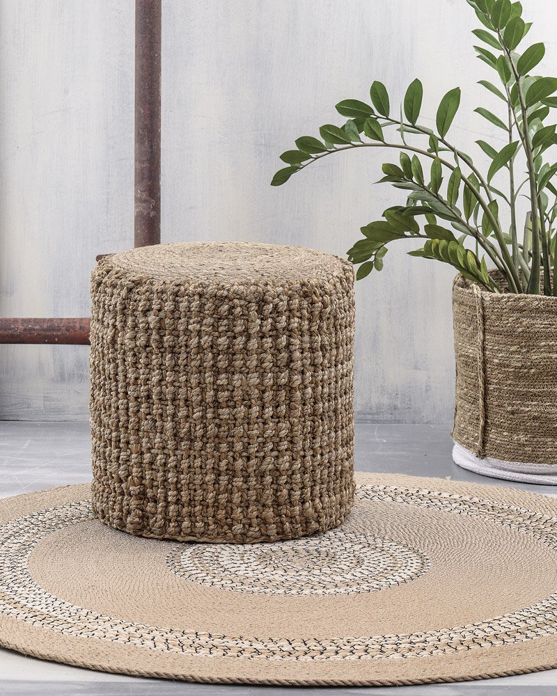 TRITON - ΜΑΞΙΛΑΡΙ ΠΟΥΦ - JUTE - 40X40X40 - Rythmos