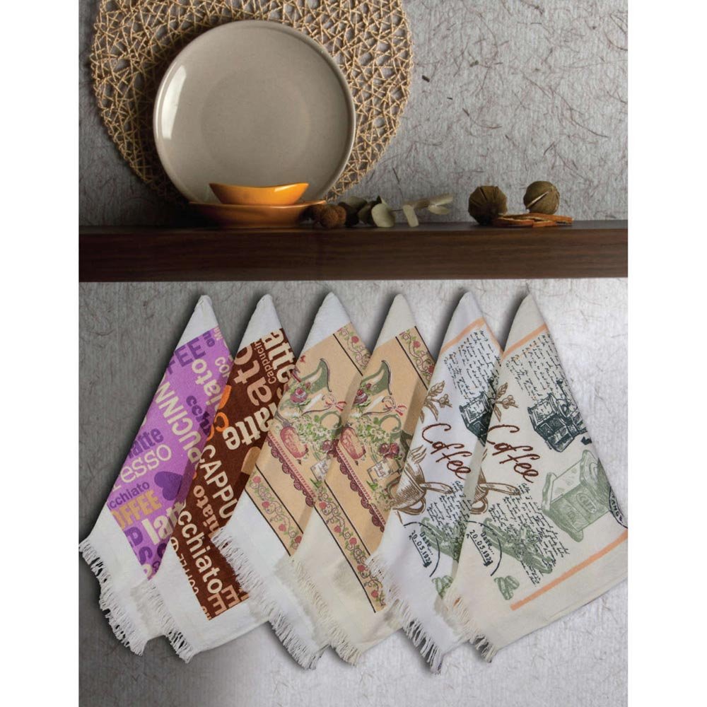 Ποτηρόπανα Κουζίνας Κρόσσι Σετ 3ΤΜΧ - (3) 40 x 70 cm - Εκρού, Λευκό - Borea Home Textiles