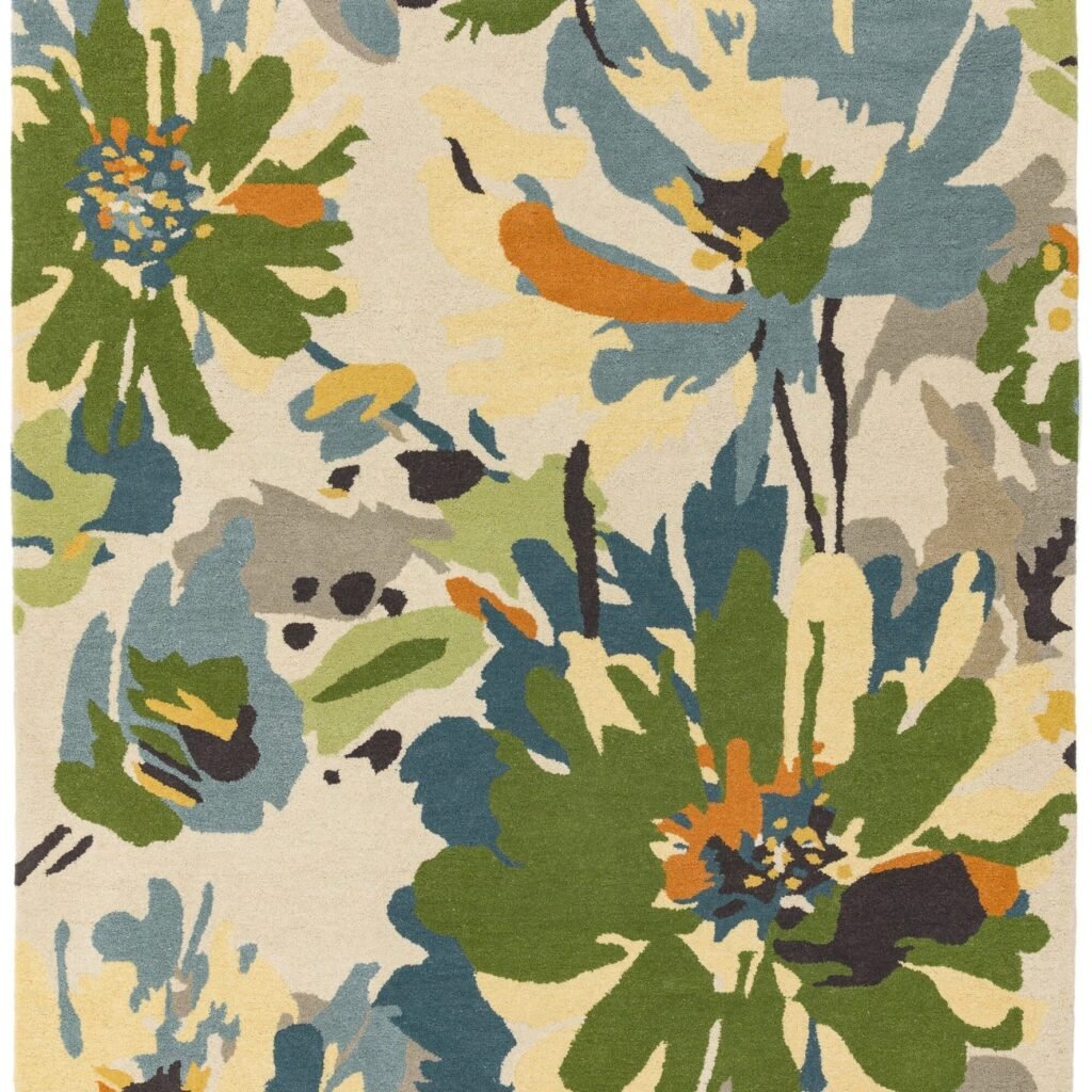 ΧΑΛΙ ASIATIC LONDON REEF FLORAL GREEN MULTI RF11  - Klonaras