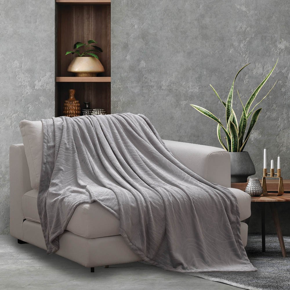 Alternative view of Ριχτάρι Τριθέσιο Jungle - 170 x 280 cm - Γκρι - Borea Home Textiles