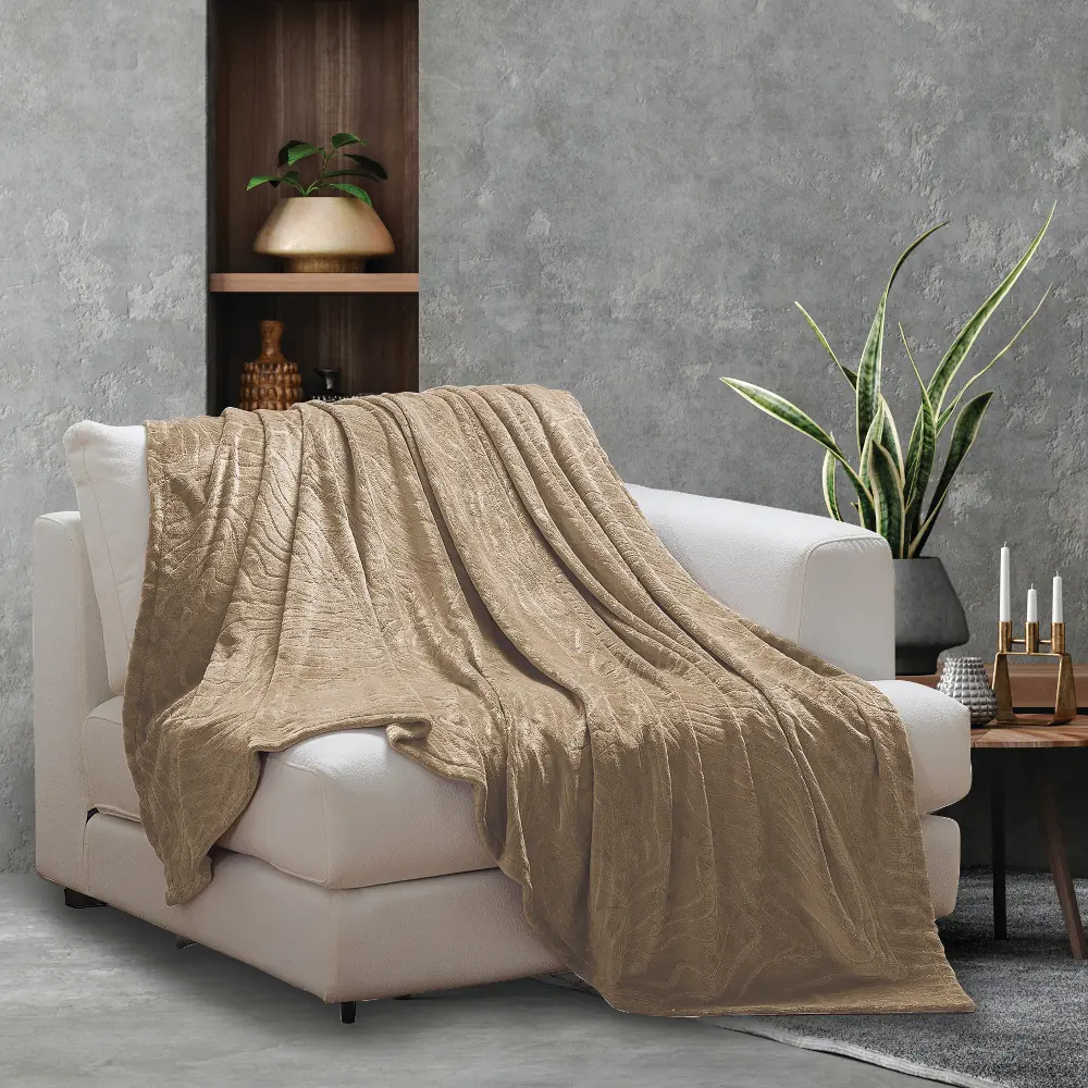 Ριχτάρι Τριθέσιο Jungle - 170 x 280 cm - Γκρι - Borea Home Textiles